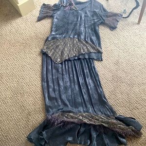 Long 2-piece cocktail dress